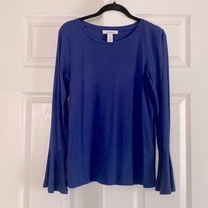 Royal blue long sleeves t-shirt